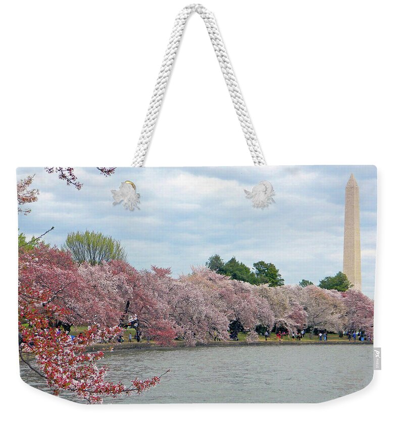 Tidal Basin Weekender Tote Bag featuring the photograph Early Arrival Of The Japanese Cherry Blossoms 2016 by Emmy Marie Vickers