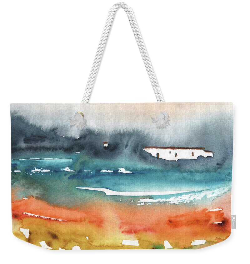 Watercolour Landscape Weekender Tote Bag featuring the painting Early Morning 17 by Miki De Goodaboom
