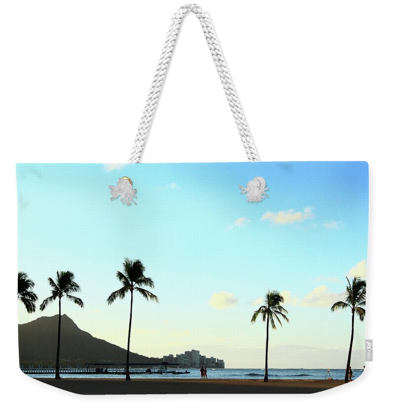 Beach Weekender Tote Bag featuring the photograph Early morning hawaii by Kaoru Shimada