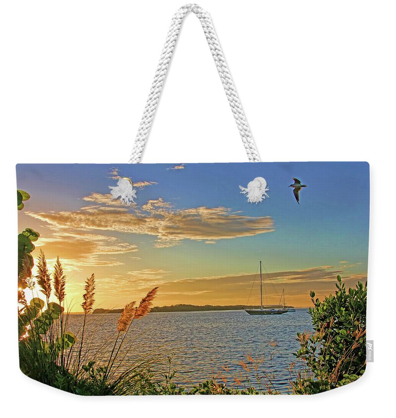 Longboat Key Florida Weekender Tote Bag featuring the photograph Early Morning In The Cove by HH Photography of Florida