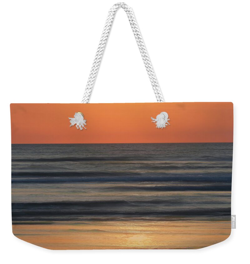 Dawn Weekender Tote Bag featuring the photograph Early Morning on the Beach by Neala McCarten
