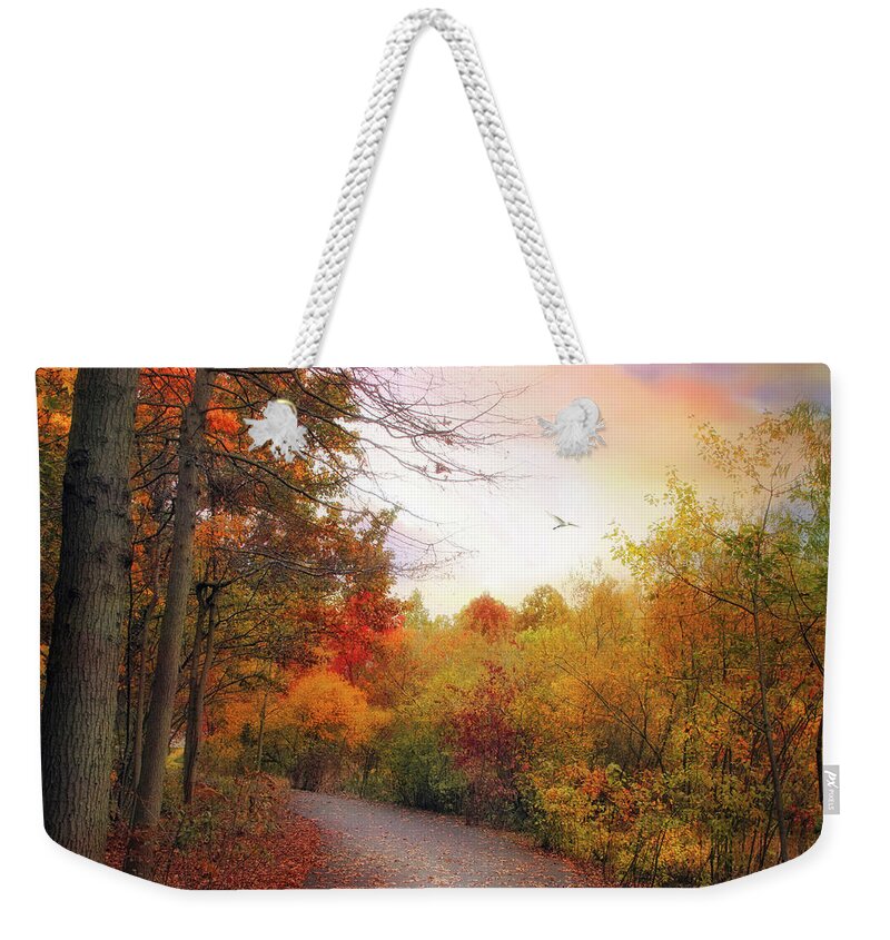 Autumn Weekender Tote Bag featuring the photograph Early to Rise by Jessica Jenney