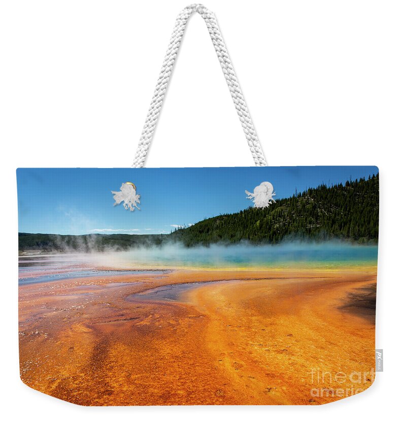 Yellowstone Weekender Tote Bag featuring the photograph Earth Meets Outer Space by Erin Marie Davis