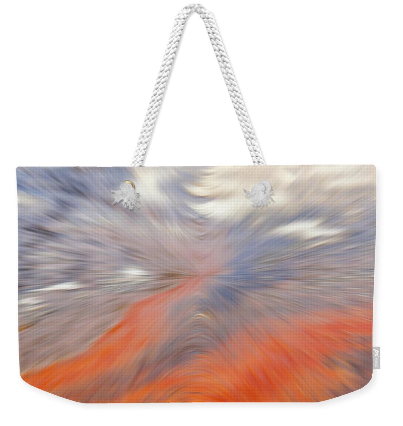 Abstract Weekender Tote Bag featuring the photograph Earth, Wind and Fire by Marilyn Hunt
