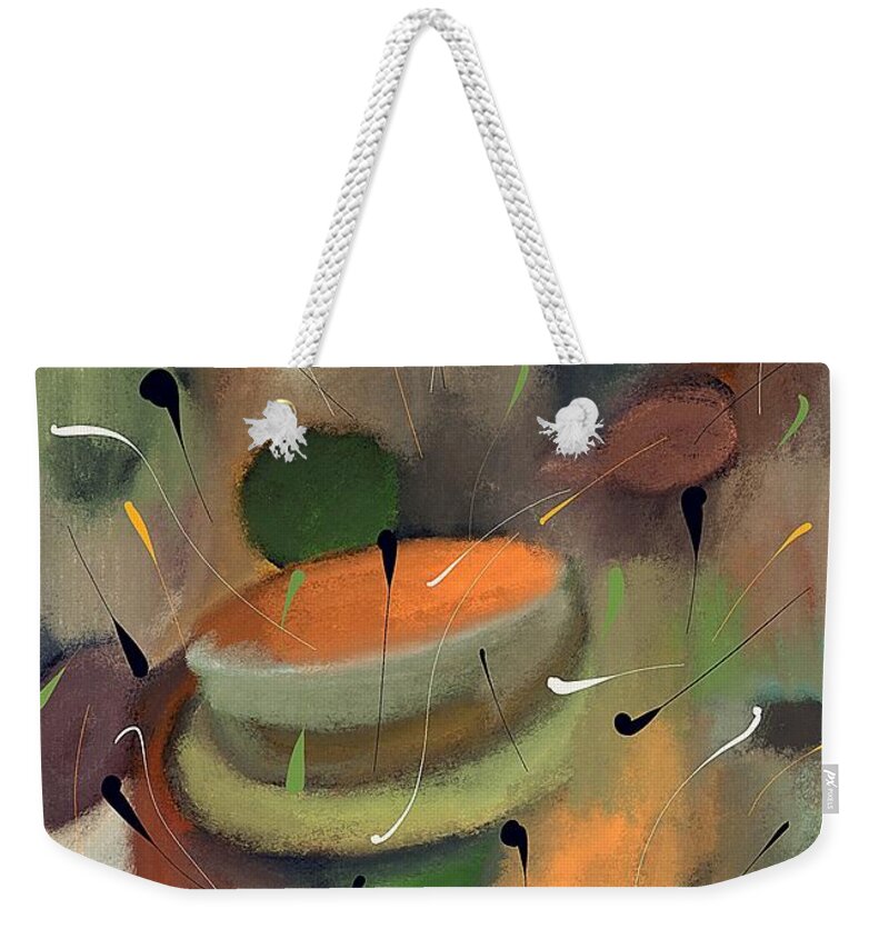Earthy Matte Weekender Tote Bag featuring the digital art Earthy Matter by Laurie's Intuitive