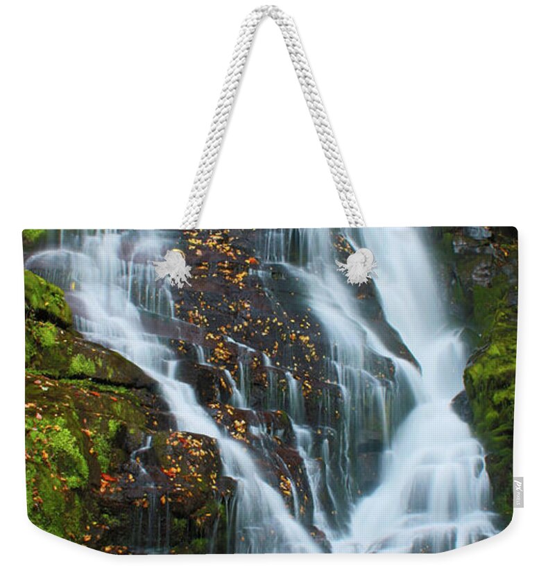 Nunweiler Weekender Tote Bag featuring the photograph Eastatoe Falls 01 by Nunweiler Photography