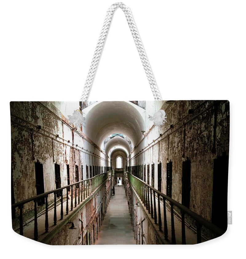 Pennsylvania Penitentiary Weekender Tote Bag featuring the photograph Eastern State Penitentiary Philadelphia  by Rebecca Herranen