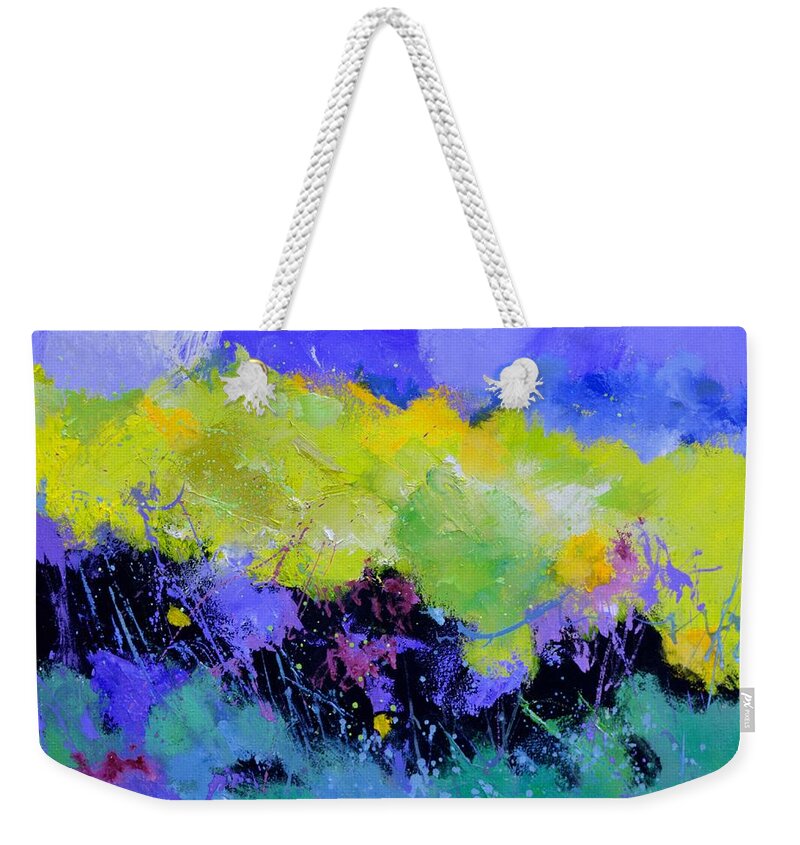 Abstract Weekender Tote Bag featuring the painting Easy living by Pol Ledent