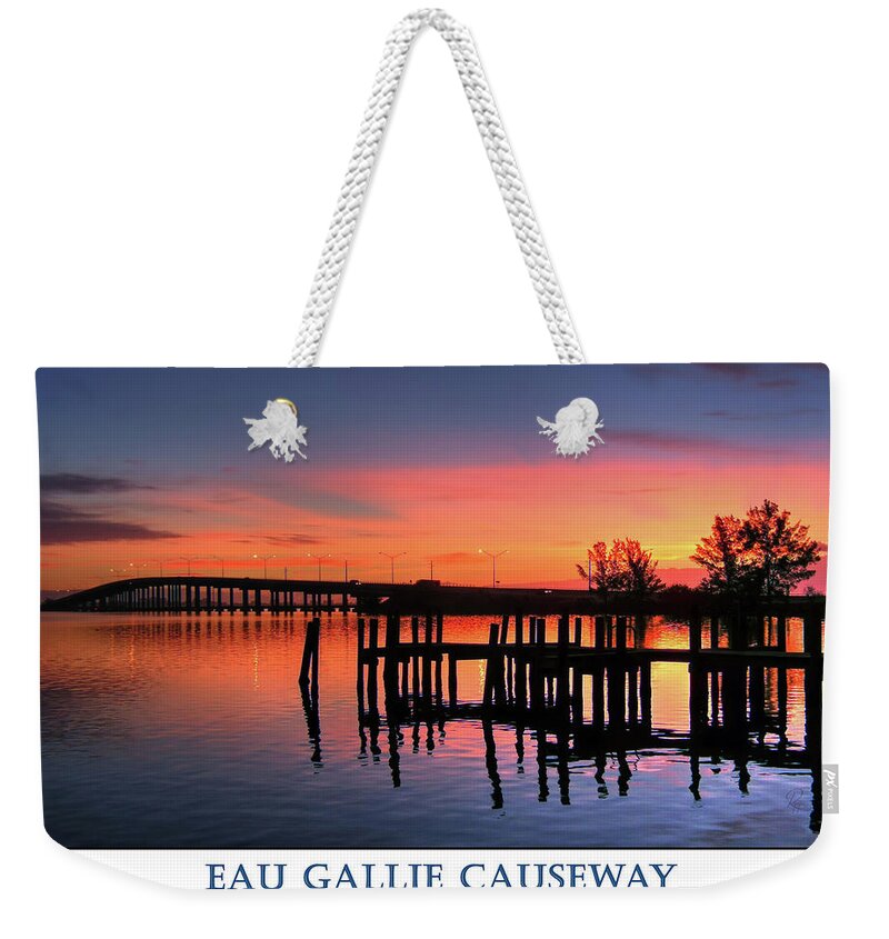 Fine Art Weekender Tote Bag featuring the photograph Eau Gallie Causeway by Robert Harris