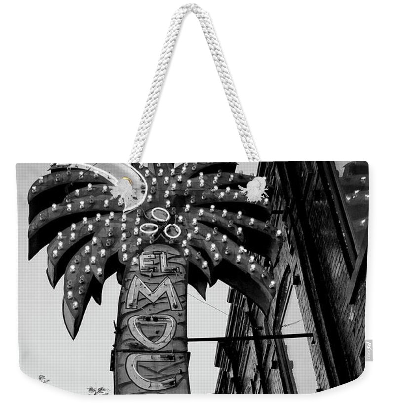 Toronto Weekender Tote Bag featuring the photograph El Mocambo in Black and White by Lenore Locken