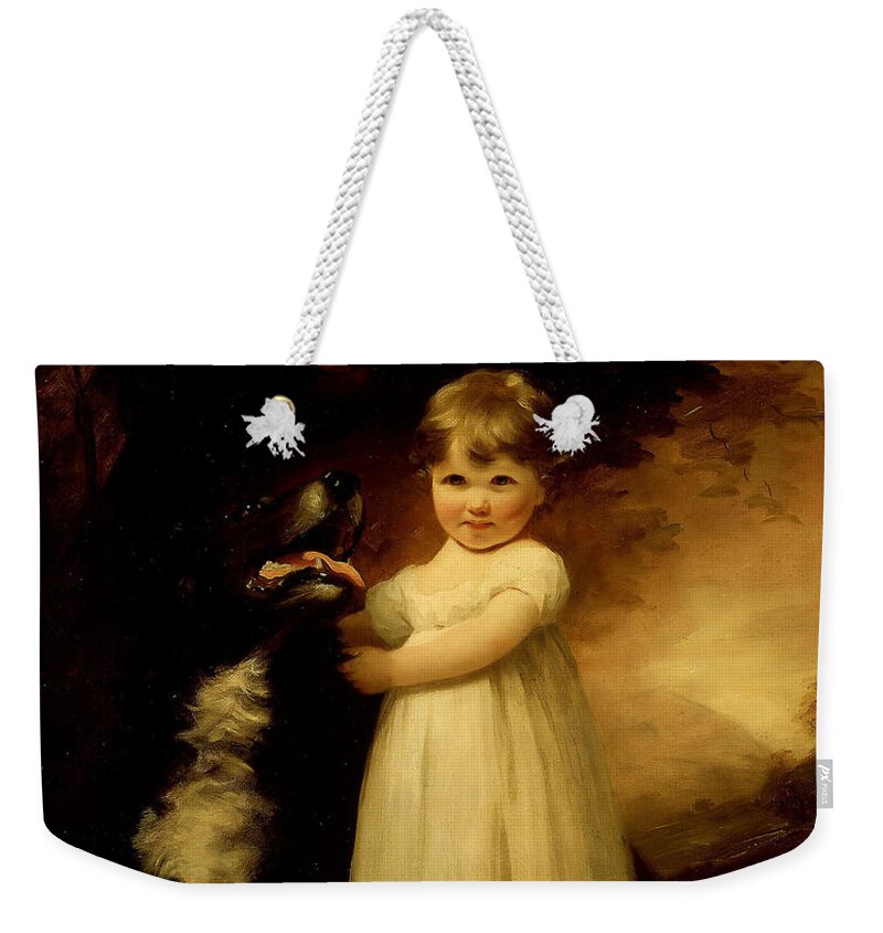 19th Century Painters Weekender Tote Bag featuring the painting Eleanor Margaret Gibson-Carmichael by Henry Raeburn