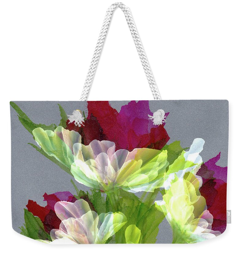 Floral Weekender Tote Bag featuring the painting Elegance by Kimberly Deene Langlois