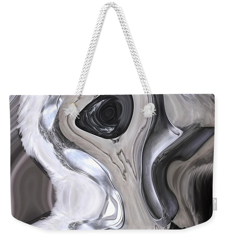 Abstract Art Weekender Tote Bag featuring the digital art Elegance by Pennie McCracken