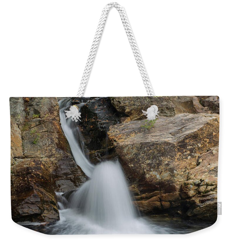 Ellis Weekender Tote Bag featuring the photograph Ellis River Autumn Cascade by White Mountain Images