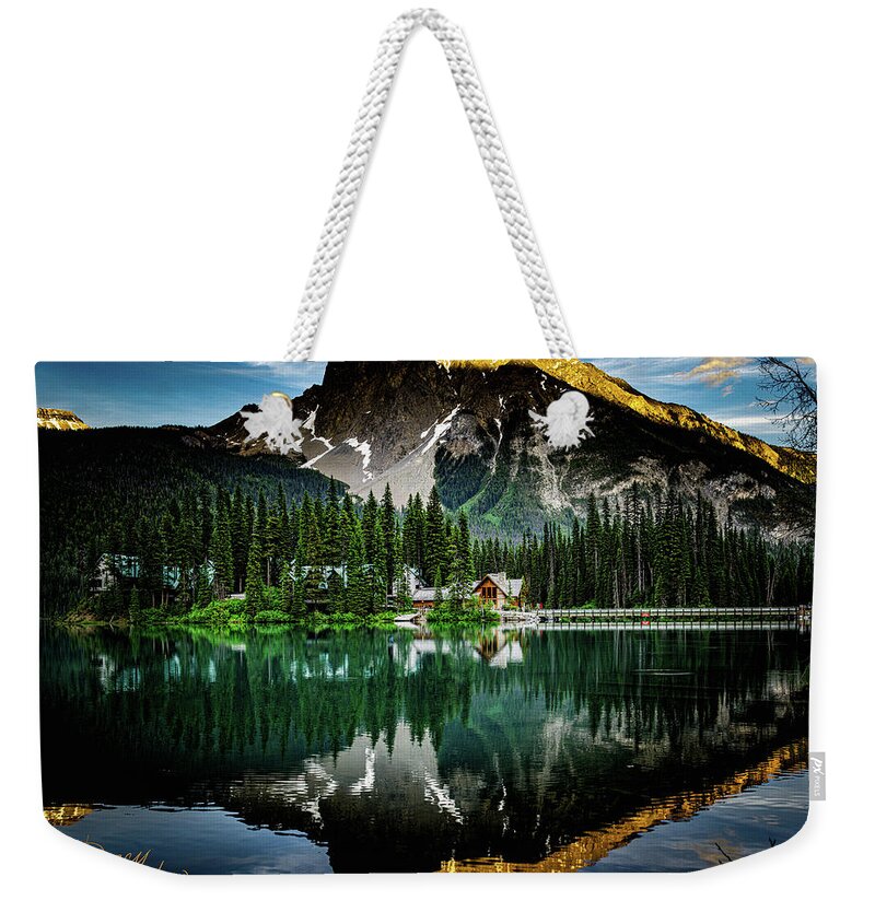 Emerald Lake Lodge  Yoho National Park B.c. Weekender Tote Bag featuring the photograph Emerald Lake Lodge by Darcy Dietrich