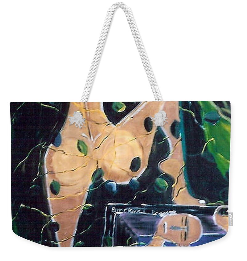  Weekender Tote Bag featuring the painting Emotional Baggage by Lorena Fernandez