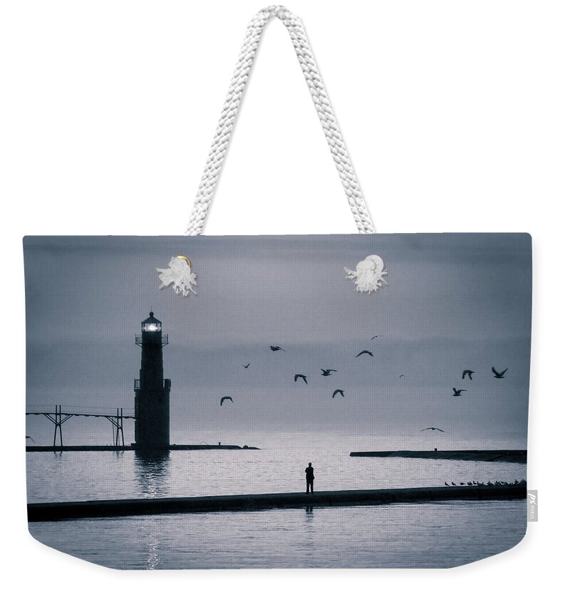 Lighthouse Weekender Tote Bag featuring the photograph Emotional Distancing by Bill Pevlor