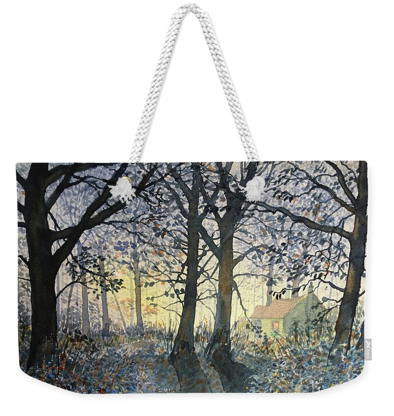 Watercolour Weekender Tote Bag featuring the painting Enchanted Forest by Glenn Marshall