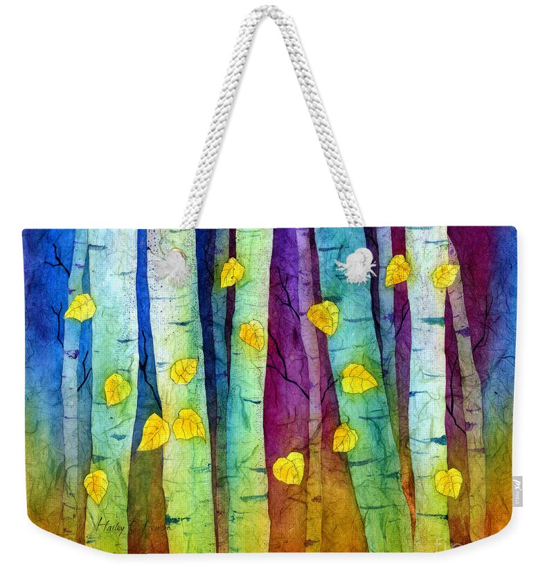 Forest Weekender Tote Bag featuring the painting Enchanted Forest by Hailey E Herrera