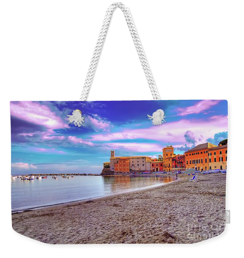 Harbour Weekender Tote Bag featuring the photograph Enchanted Sea - Sestri Levante - Italy by Paolo Signorini