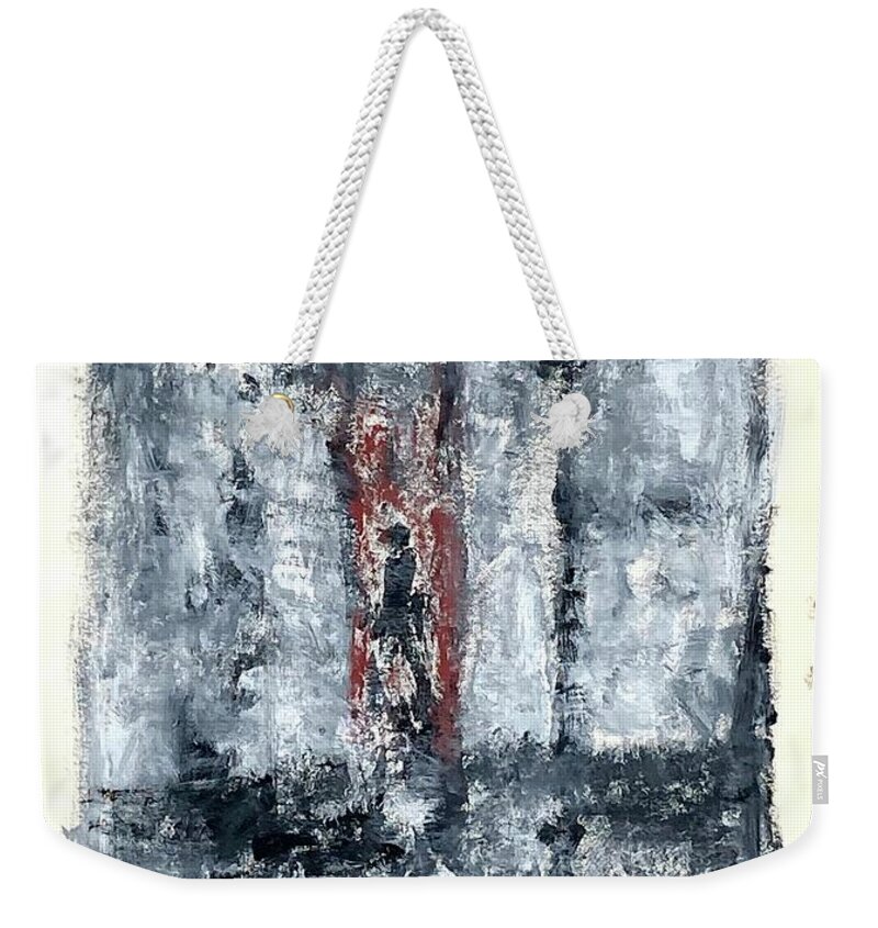 Gouache On Paper Weekender Tote Bag featuring the painting Enclosed Figure by David Euler