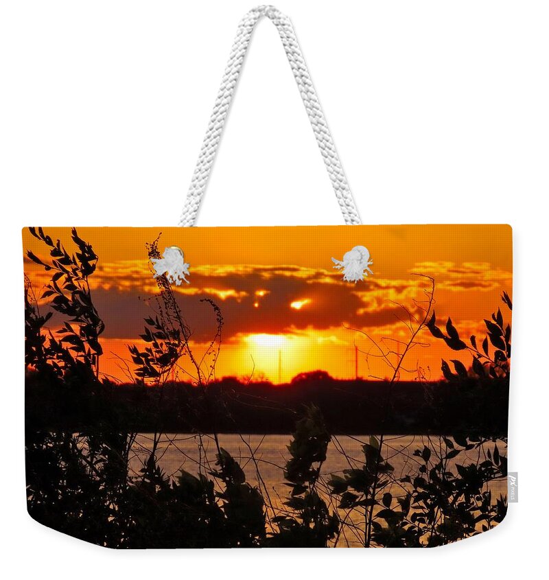 Sunset Weekender Tote Bag featuring the photograph End of Day by Linda Stern