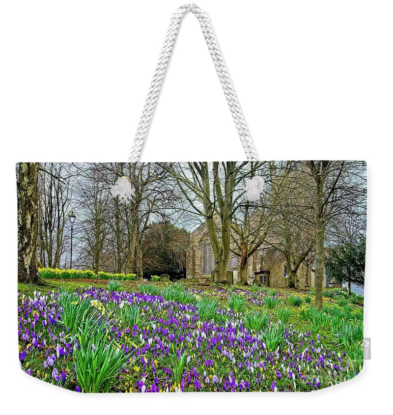 Spring Flowers Weekender Tote Bag featuring the photograph English Spring Flowers by Martyn Arnold