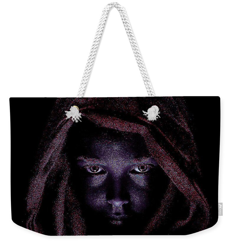 Enigma Weekender Tote Bag featuring the mixed media Enigma by Alex Mir