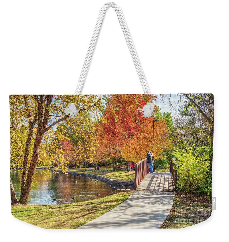 Fall Weekender Tote Bag featuring the photograph Enjoying A Fall Afternoon by Jennifer White