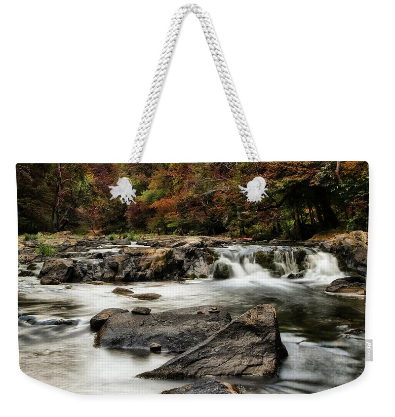 Landscape Weekender Tote Bag featuring the photograph Eno River State Park by Montez Kerr