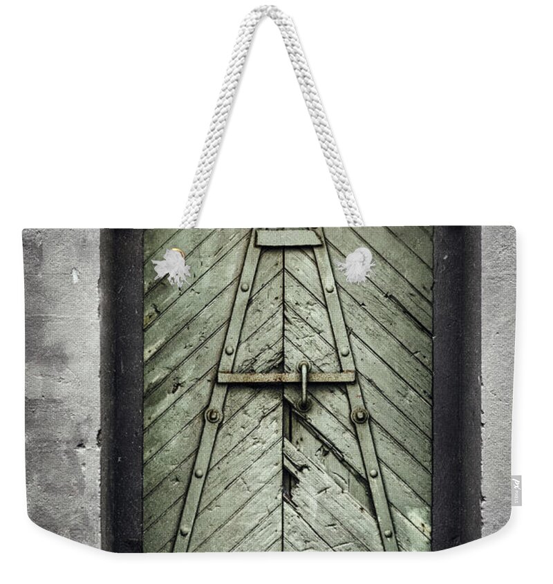 Old Weekender Tote Bag featuring the photograph Enter At Your Own Risk by Gary Geddes
