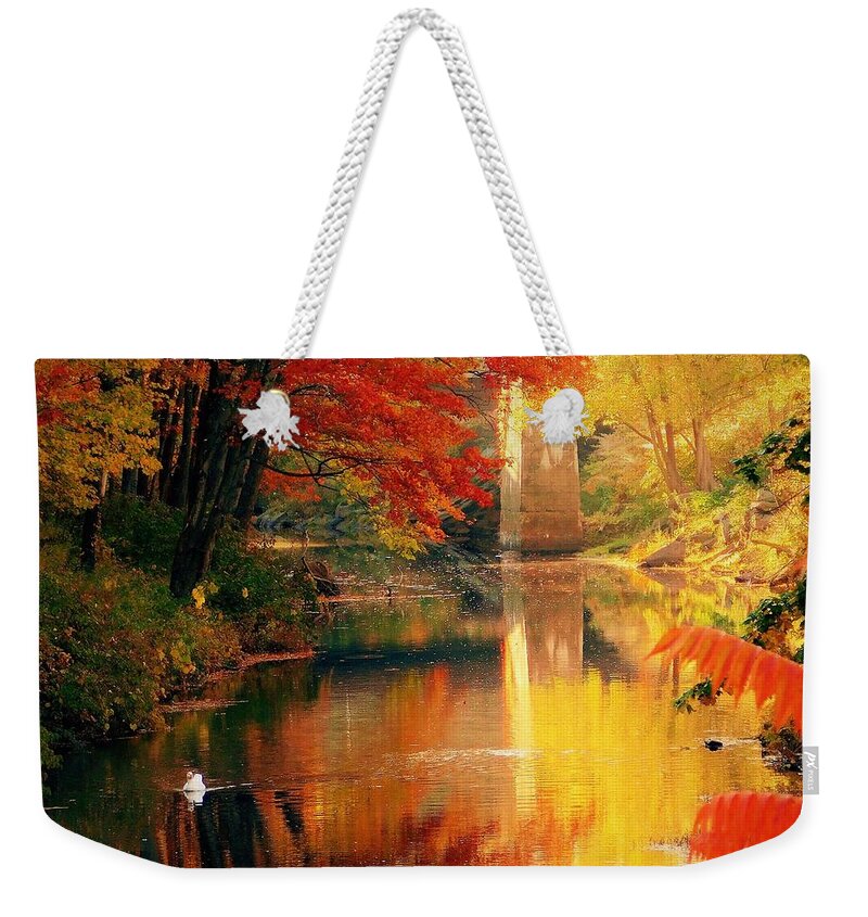 - Epping Nh Sunrise Weekender Tote Bag featuring the photograph - Epping NH Sunrise by THERESA Nye