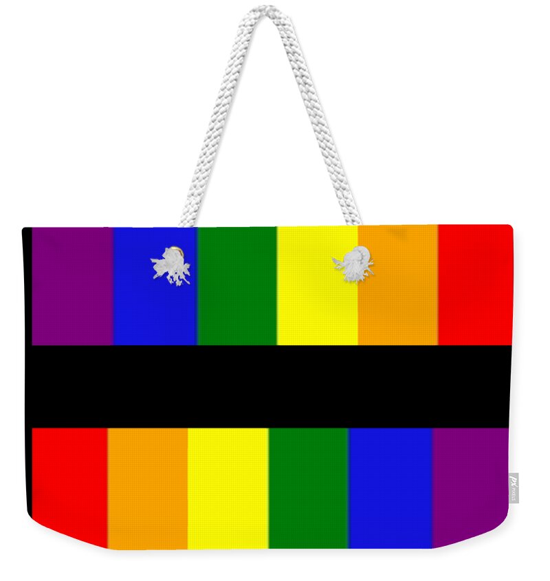 T Shirt Weekender Tote Bag featuring the painting Equal Sign Gay Pride Rainbow Equality LGBT Tees Gift Short-Sleeve Unisex T-Shirt by Tony Rubino