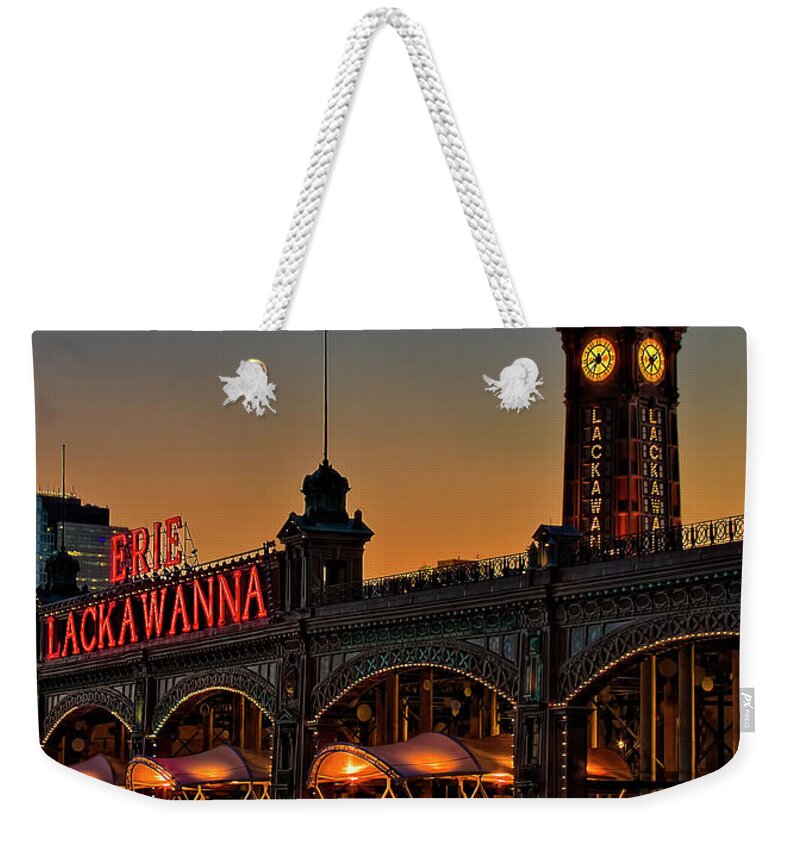 Erie Lackawanna Terminal Weekender Tote Bag featuring the photograph Erie Lackawanna V by Susan Candelario