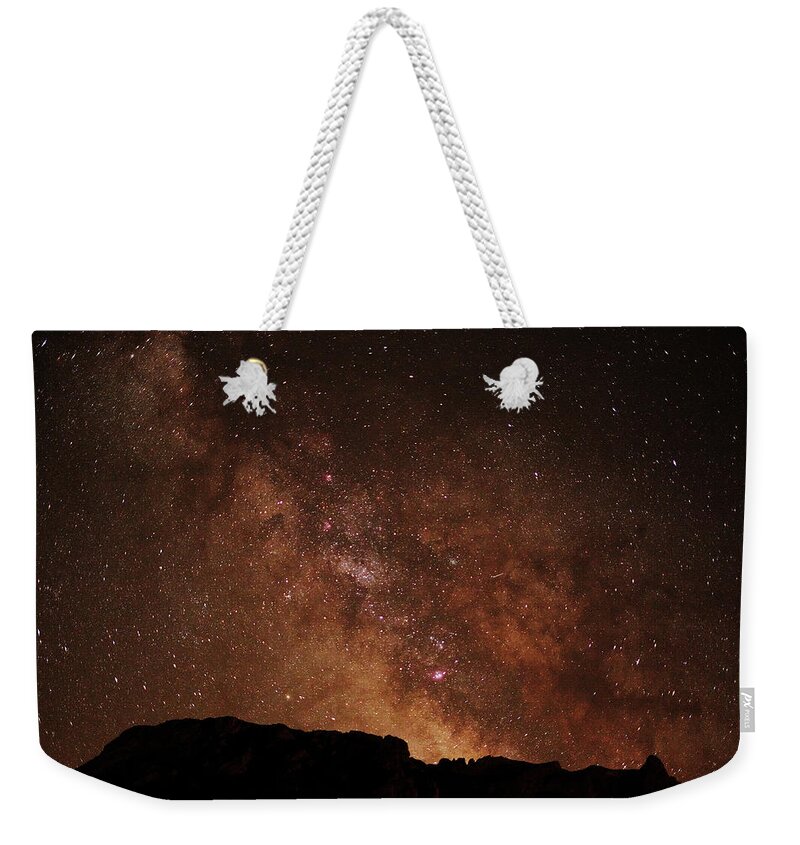 Landscape Weekender Tote Bag featuring the photograph Eruption of stars by Karine GADRE