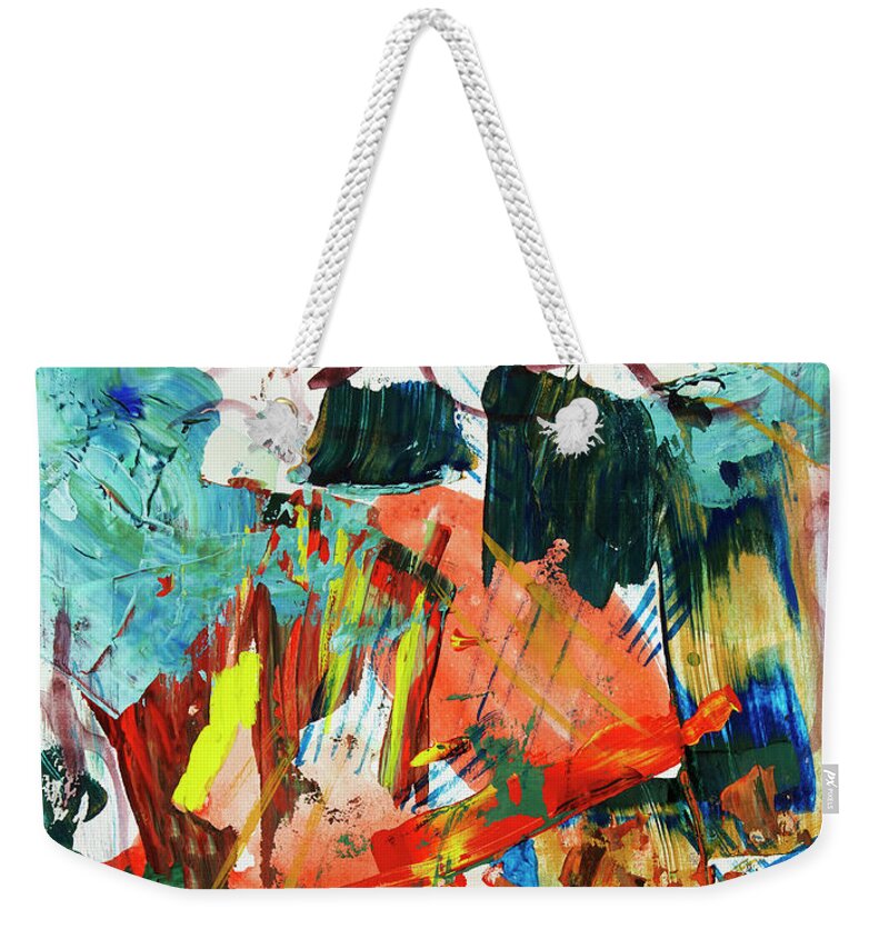  Empowered Weekender Tote Bag featuring the painting Fire on the Mountain by Tessa Evette