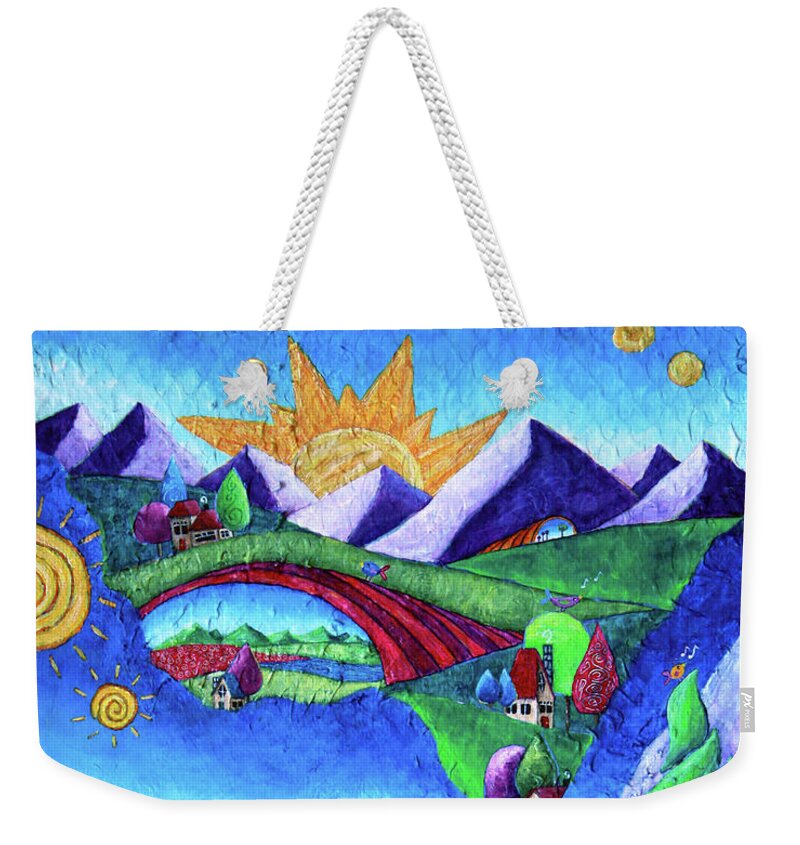 Dreamscape Weekender Tote Bag featuring the painting Eternia by Winona's Sunshyne