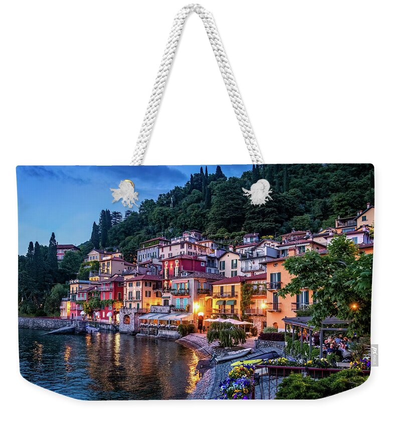 Evening In Varenna Weekender Tote Bag featuring the photograph Evening in Varenna by Carolyn Derstine