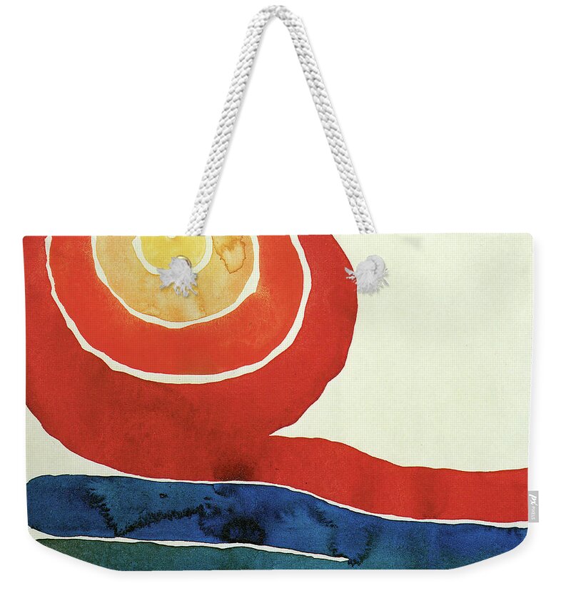 Evening Star Iii Weekender Tote Bag featuring the painting Evening Star III by Georgia O'Keeffe
