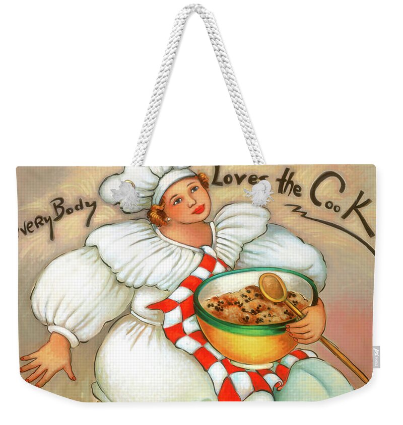 Cookies Weekender Tote Bag featuring the painting Everybody Loves the Cook by Linda Carter Holman