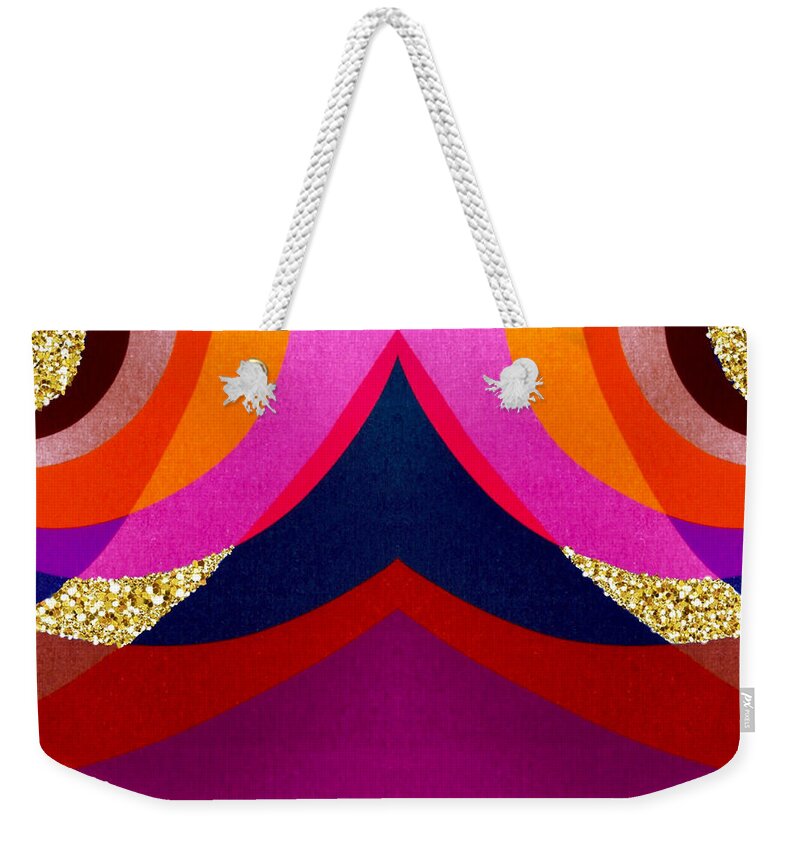 Abstract Weekender Tote Bag featuring the mixed media Evolution by Canessa Thomas