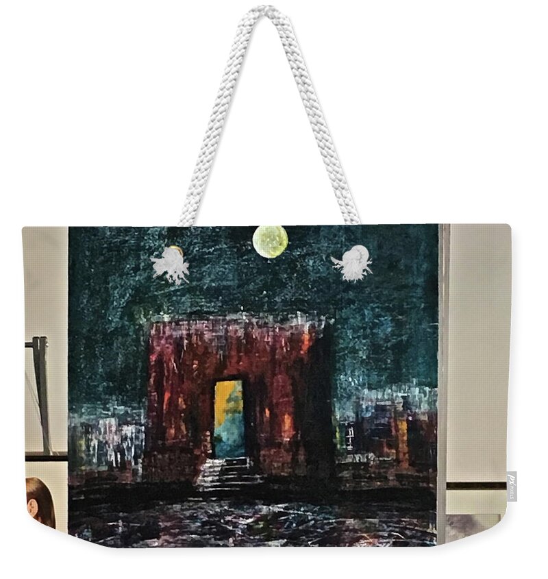  Weekender Tote Bag featuring the painting Exit Ittabeana at Sycamore by Janice Nabors Raiteri