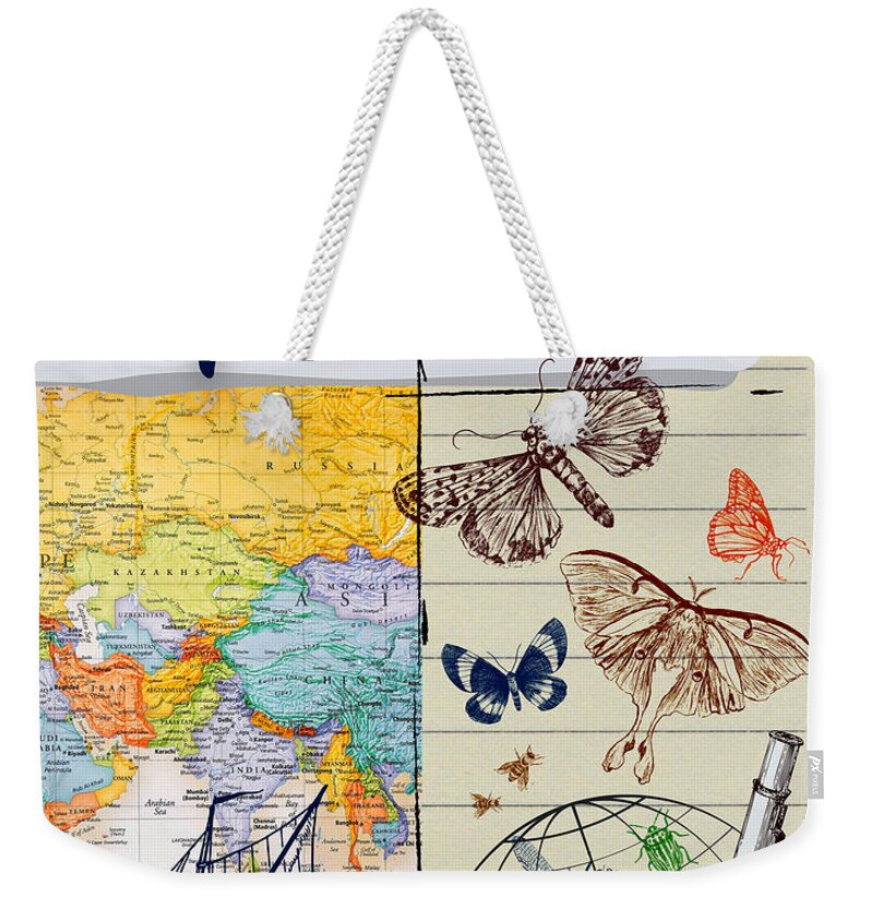 Explore Weekender Tote Bag featuring the digital art Explore by Tina Mitchell