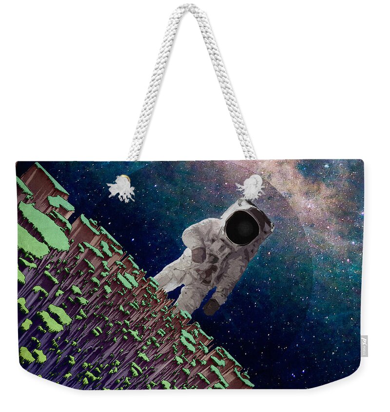 Space Weekender Tote Bag featuring the digital art Exploring Space by Phil Perkins
