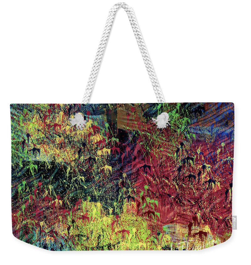 Abstract Weekender Tote Bag featuring the painting Extasy by Horst Rosenberger