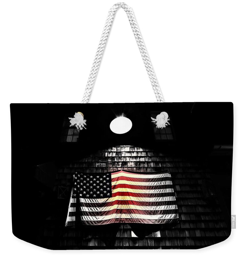 Flag Weekender Tote Bag featuring the photograph Fading by Tim Kuret