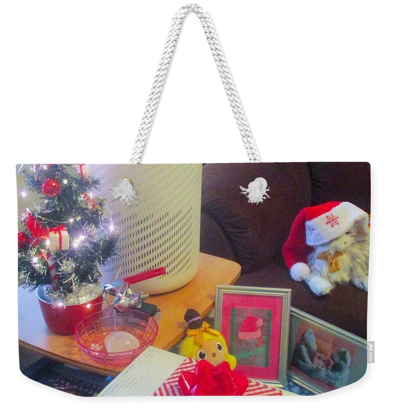 Fairy Lights Weekender Tote Bag featuring the photograph Fairy Lights Indoors by Denise F Fulmer