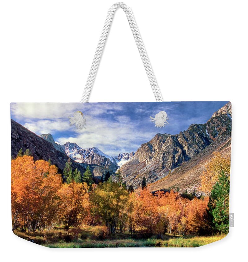 Dave Welling Weekender Tote Bag featuring the photograph Fall Color Middle Palisades Glacier Eastern Sierras Californ by Dave Welling