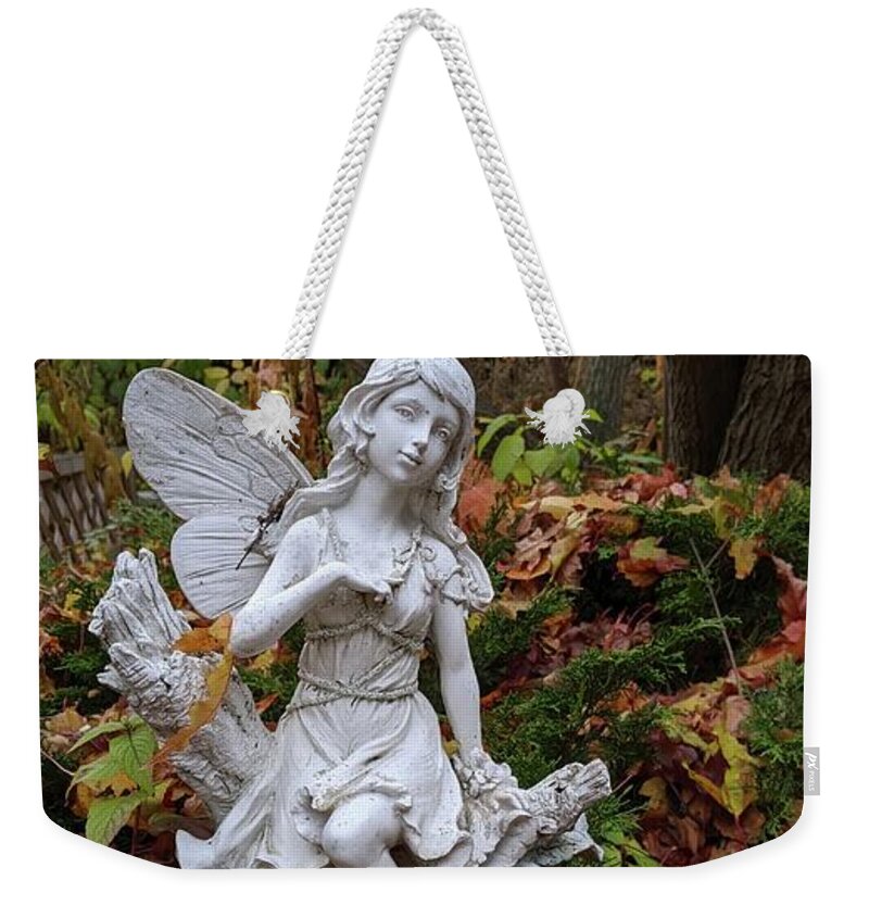 Fairy Weekender Tote Bag featuring the photograph Fall fairy by Lisa Mutch