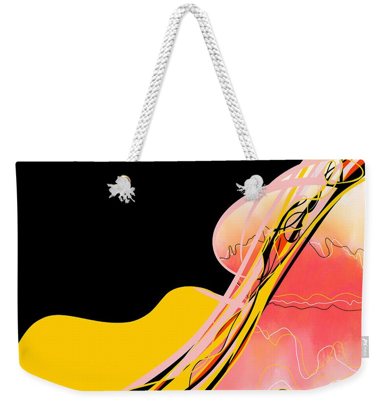  Weekender Tote Bag featuring the digital art Fall Fire by Amber Lasche